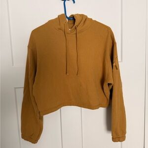 Calvin Klein Jeans Brown Cropped Hoodie